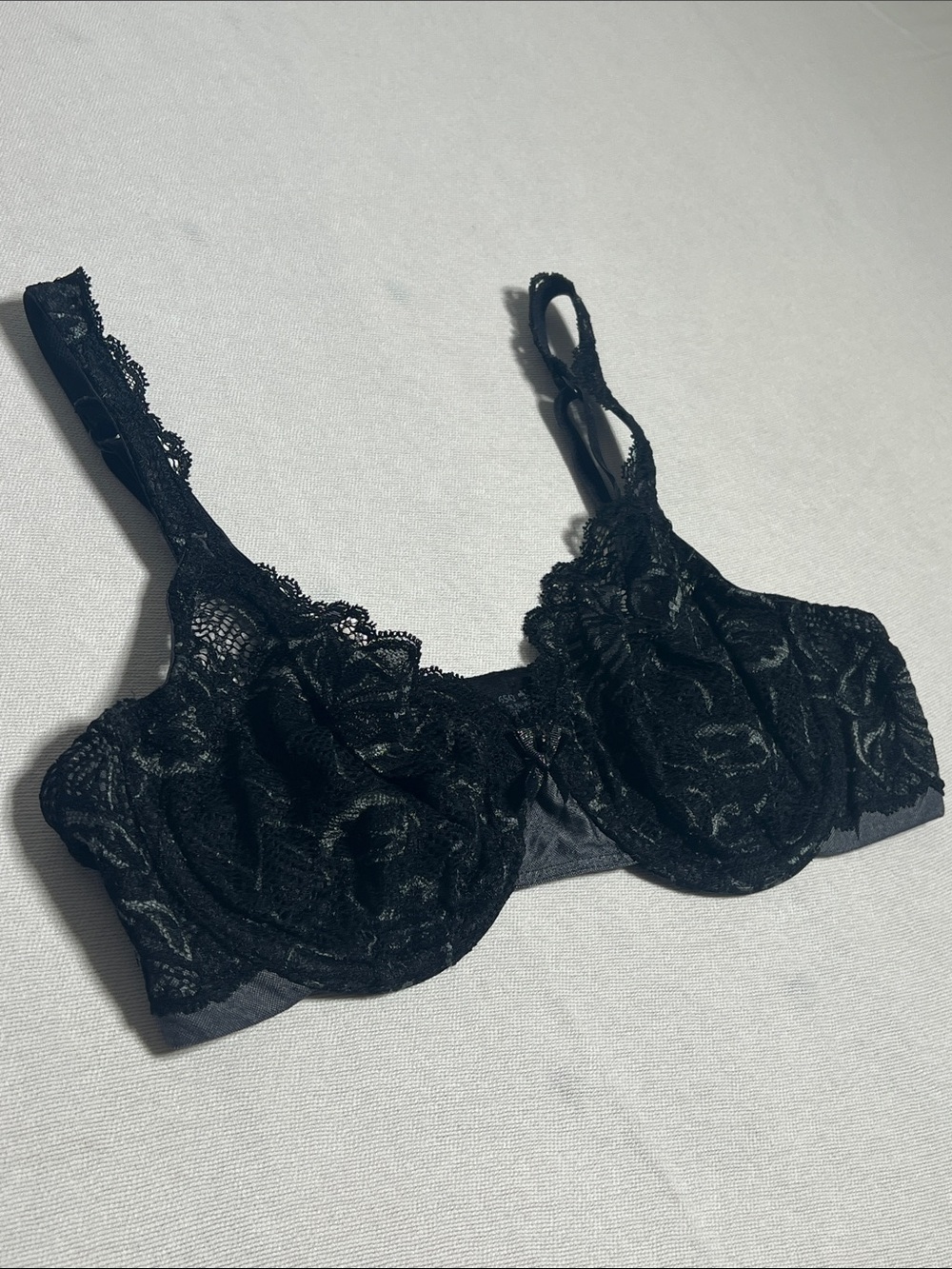 Bali Black Lace Underwire Bra - Black